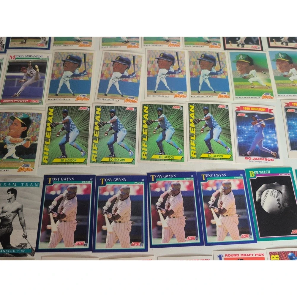 Mixed Lot Of 158 Gradable Baseball Cards 1991 Score Superstars Ken Griffey More!